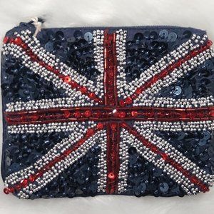 Brittish  Union Jack Inspired Sparkling Coin Purse